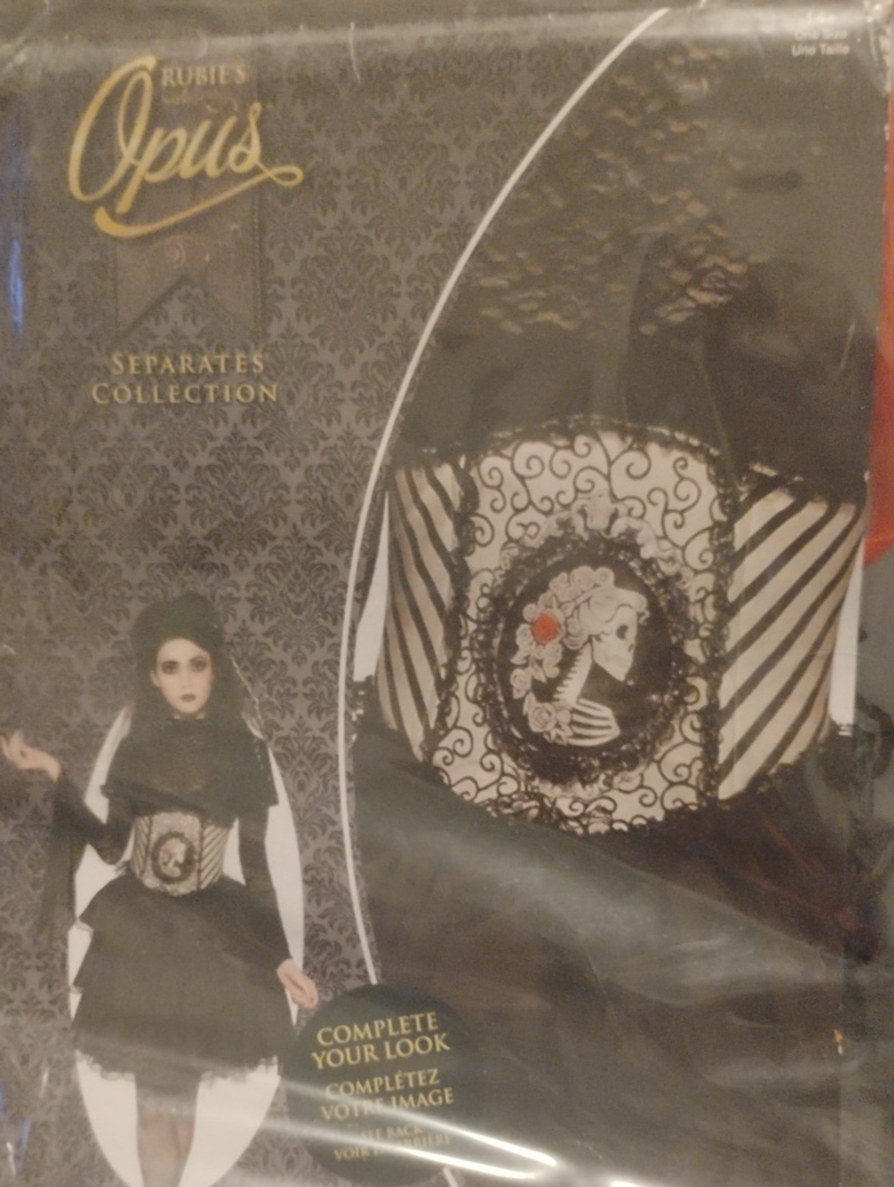 Rubie's Black and White Gothic Day of the Dead Skeletal Cincher Adult